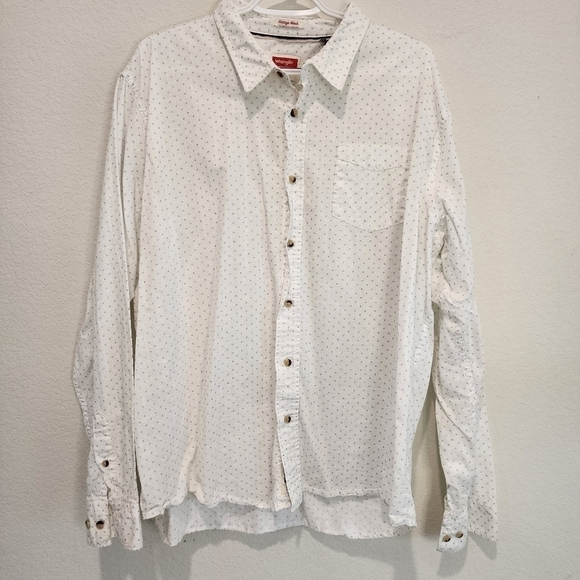 Wrangler Vintage Wash White Gray Button Down Size 2XL - Picture 1 of 4